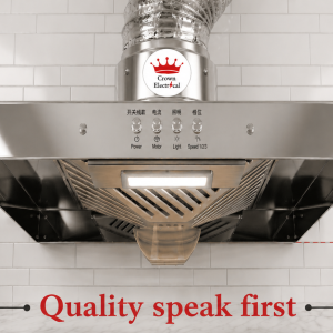 কিচেন হুড কন্ট্রোলার সিস্টেম  kitchen hood with controller  & led ( size =8")