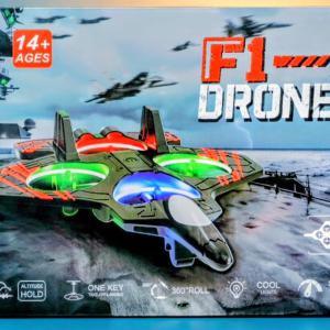 F1 Stealth Jet RC Drone – High-Speed Fighter Quadcopter with LED Lights & Altitude F1 স্টিল্থ জোট আরসি ড্রোন – এলইডি লাইট এবং অ্যালটিটিউড হোল্ড সহ ফাইটার ড্রোন
