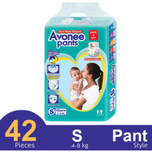 Avonee Pant System Baby Diaper (S Size) (4-8kg) (42pcs)