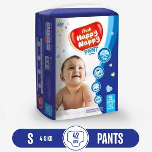 Happy Nappy Pant Diaper 4-8 Kg S Size 42 Pcs