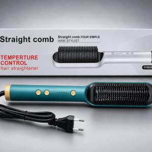 FH-909 Electric Hair Straightener Comb 2-in-1 Hair Straight & Curl Tool