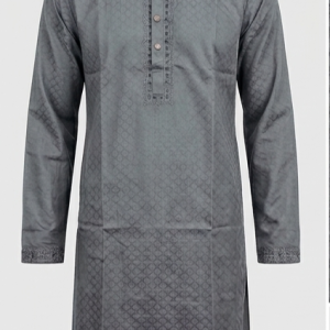 The Midnight Slate Textured Panjabi (China Fancy Cotton) মিডনাইট স্লেট টেক্সচার্ড পাঞ্জাবি