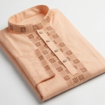 The Elegant Peach Harmony Panjabi ( China Fancy Cotton) পিচ হারমনি প্রিমিয়াম পাঞ্জাবি