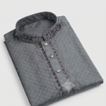 The Midnight Slate Textured Panjabi (China Fancy Cotton) মিডনাইট স্লেট টেক্সচার্ড পাঞ্জাবি