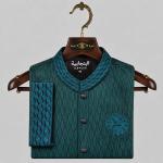 Teal Heritage Panjabi (Kashmiri Cotton)টিল হেরিটেজ পাঞ্জাবি (কাশ্মীরি কটন)