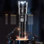 LED Camping Flashlight 1200mAh 10W 800 Lumen USB Rechargeable Tactical Torch with Digital Display ABS