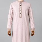 Heritage Mauve Woven-Texture Panjabi/ হেরিটেজ মভ ওভেন-টেক্সচার পাঞ্জাবি